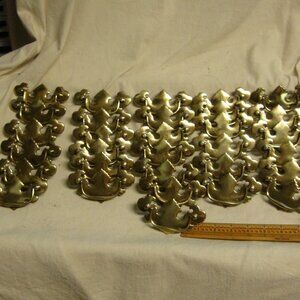 Huge Lot of 31 Brass Batwing Drawer Pulls